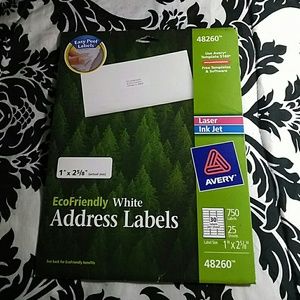 120 Ecofriendly white address labels
